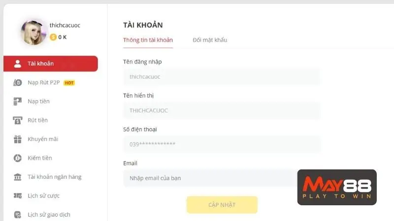 Các bước đăng nhập May88 từ các mô tả cơ bản nhất