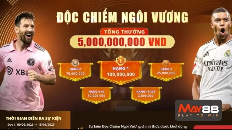 Chương trình độc chiếm ngôi vương mang đến tiền thưởng lớn
