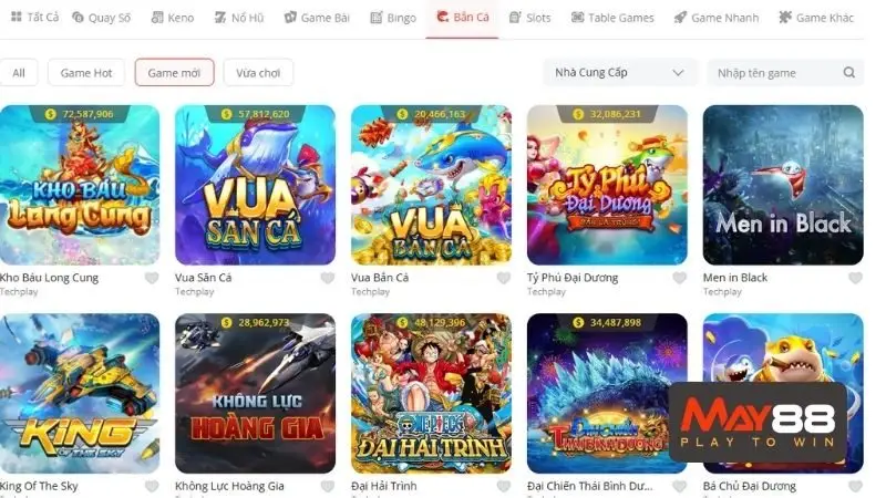 Giới thiệu tổng quan về sảnh game bắn cá May88