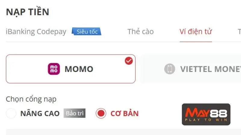 Giới thiệu các cổng nạp tiền May88 được hỗ trợ